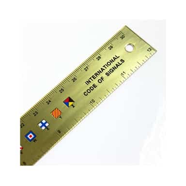 Nautical Brass Ruler with Code Flags image 4