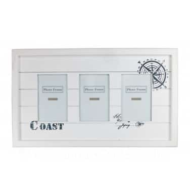 Nautical Photo Frame For Three 6 x 4 Portrait Photos image 1
