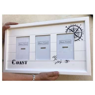 Nautical Photo Frame For Three 6 x 4 Portrait Photos image 3
