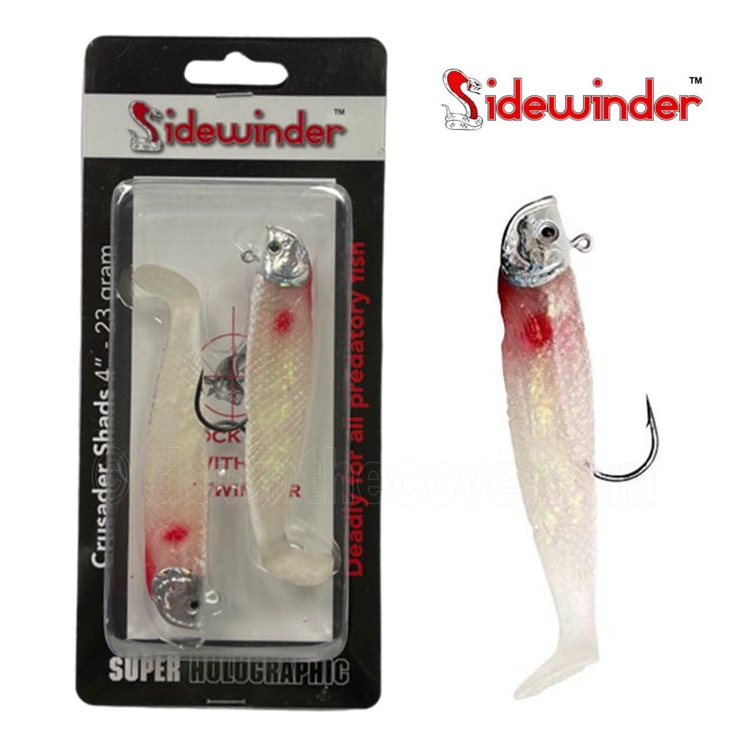 Sidewinder Crusader Shads - 23g Bloodhead Pearl - 4" product image 1