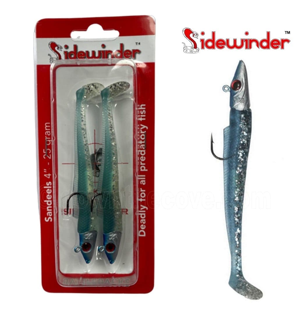 Sidewinder Rattlebacks Sandeels - 4" Blue Glitter- 25g product image 1