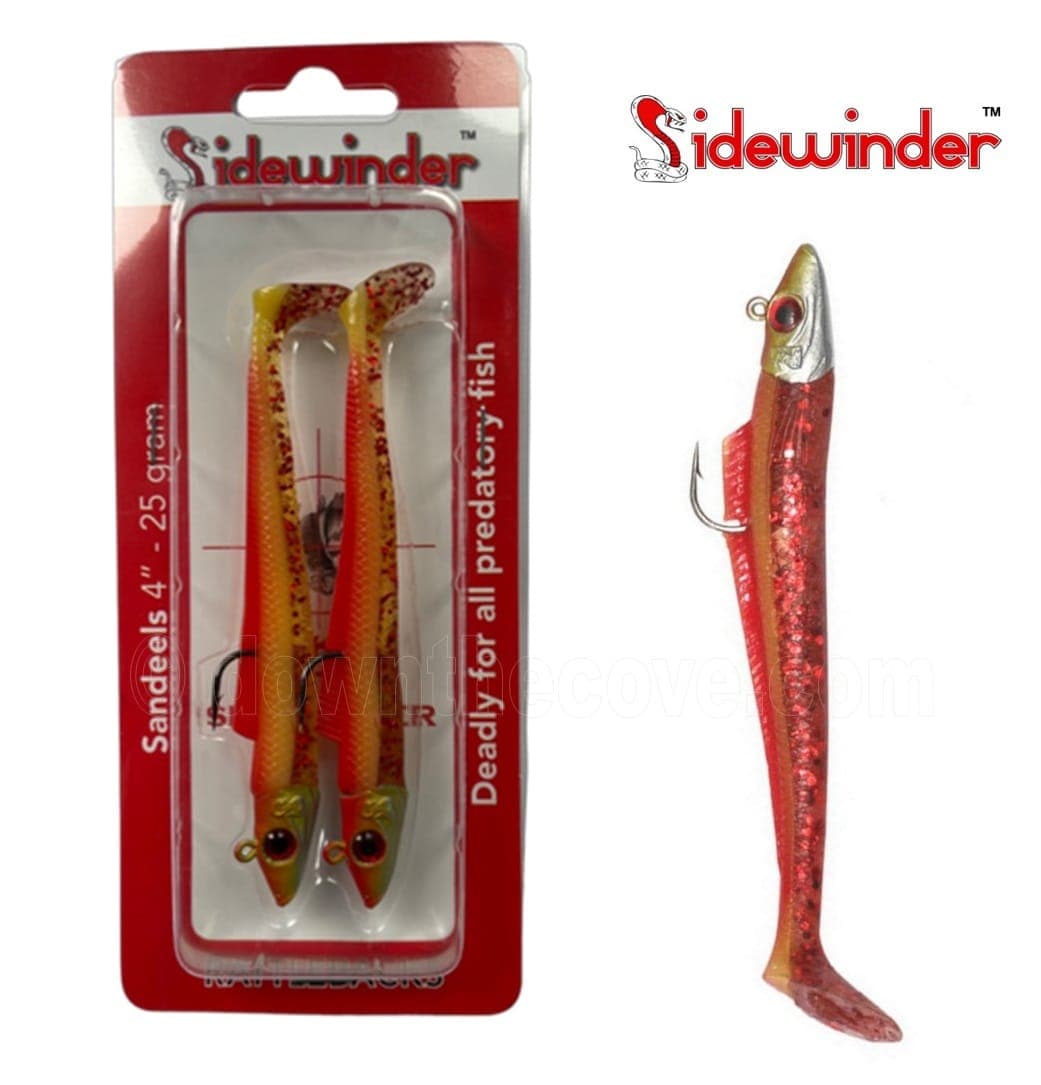 Sidewinder Rattlebacks Sandeels - 4" Rhubarb & Custard - 25g