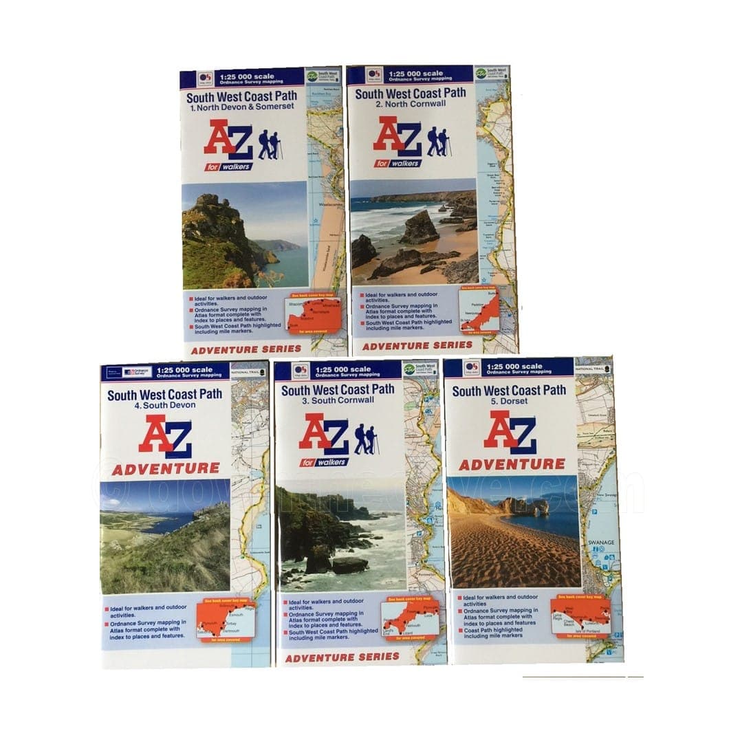A-Z SW Coast Path Map Guide