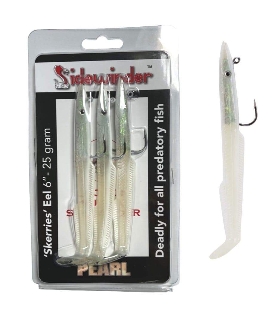 Sidewinder Skerries Sandeel - 6" Pearl - 25g