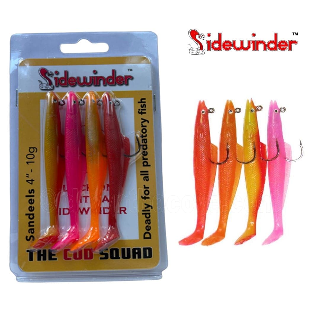 Sidewinder 10g Sandeel - 4" Cod Squad - Super Solid Selection