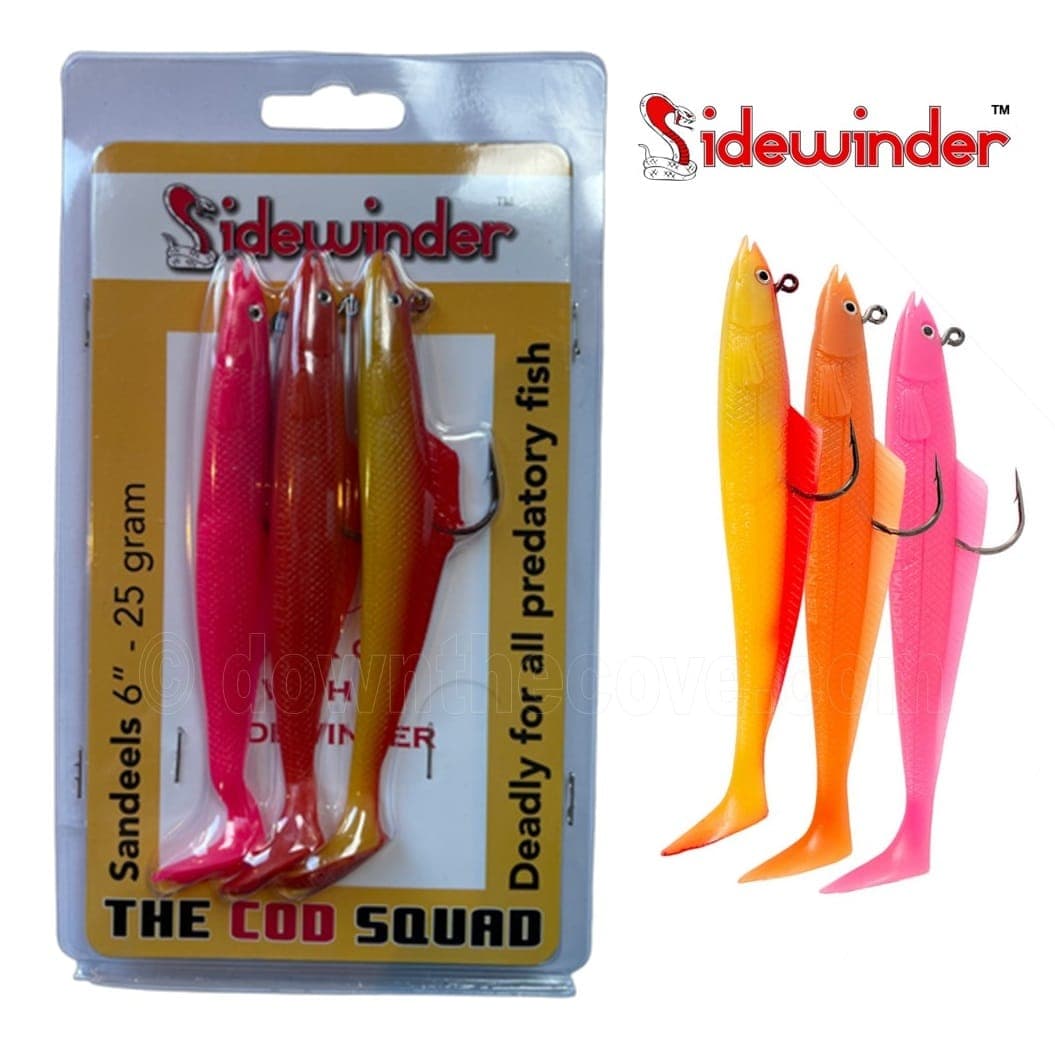 Sidewinder 25g Sandeel - 6" Cod Squad - Super Solid Selection