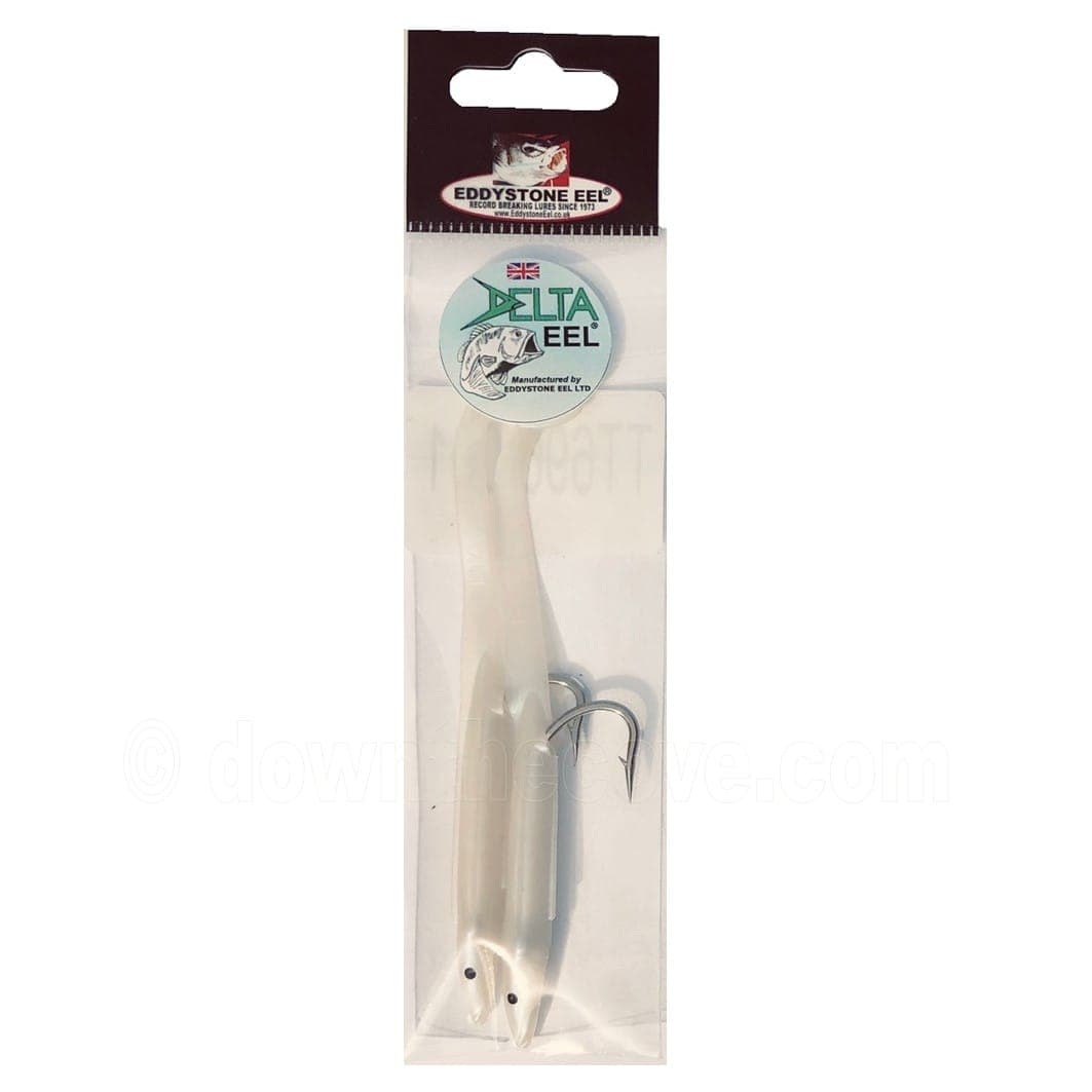 Eddystone Delta Eels 95mm White Pearl - 2 Soft Lures