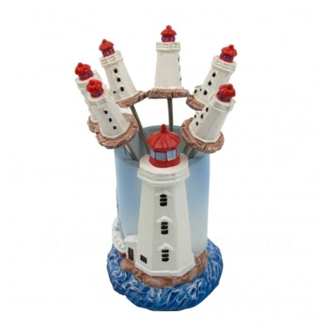 Lighthouse Cocktail Forks in Lighthouse Holder product image 1
