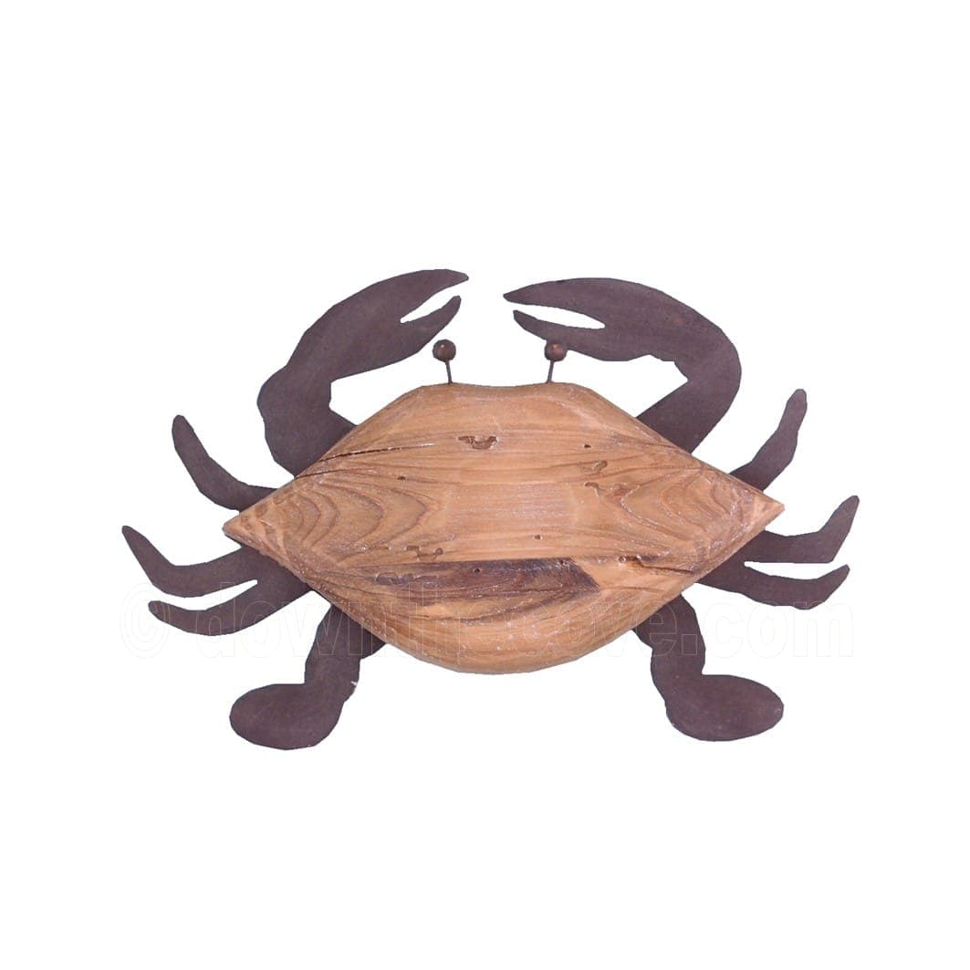 Two Tone Wooden Crab Decoration product image 1