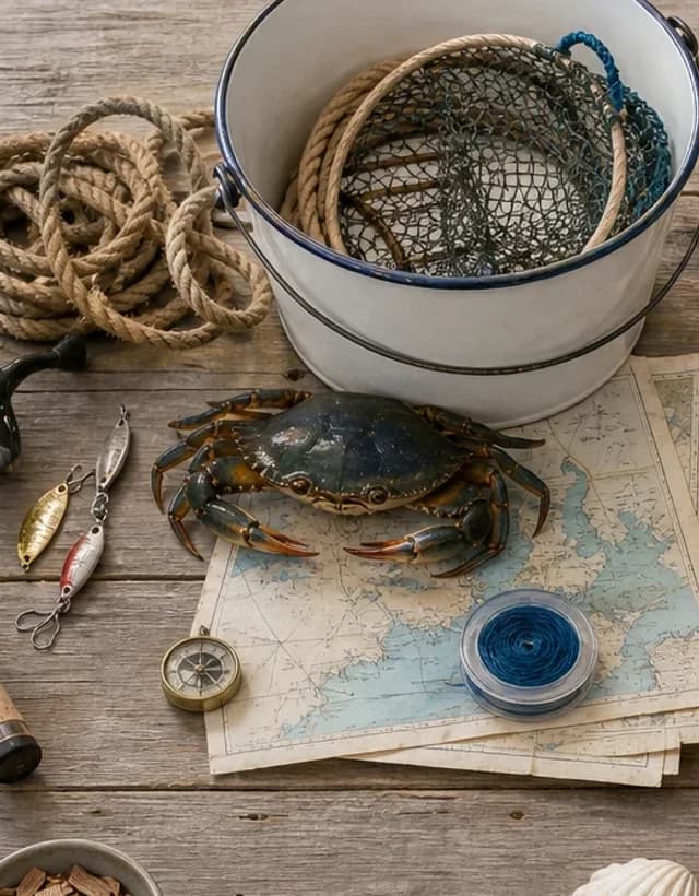 Crabbing kit and coastal shore gear from Down The Cove