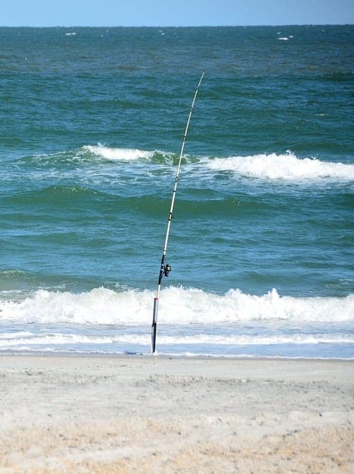 Fishing from a Beach