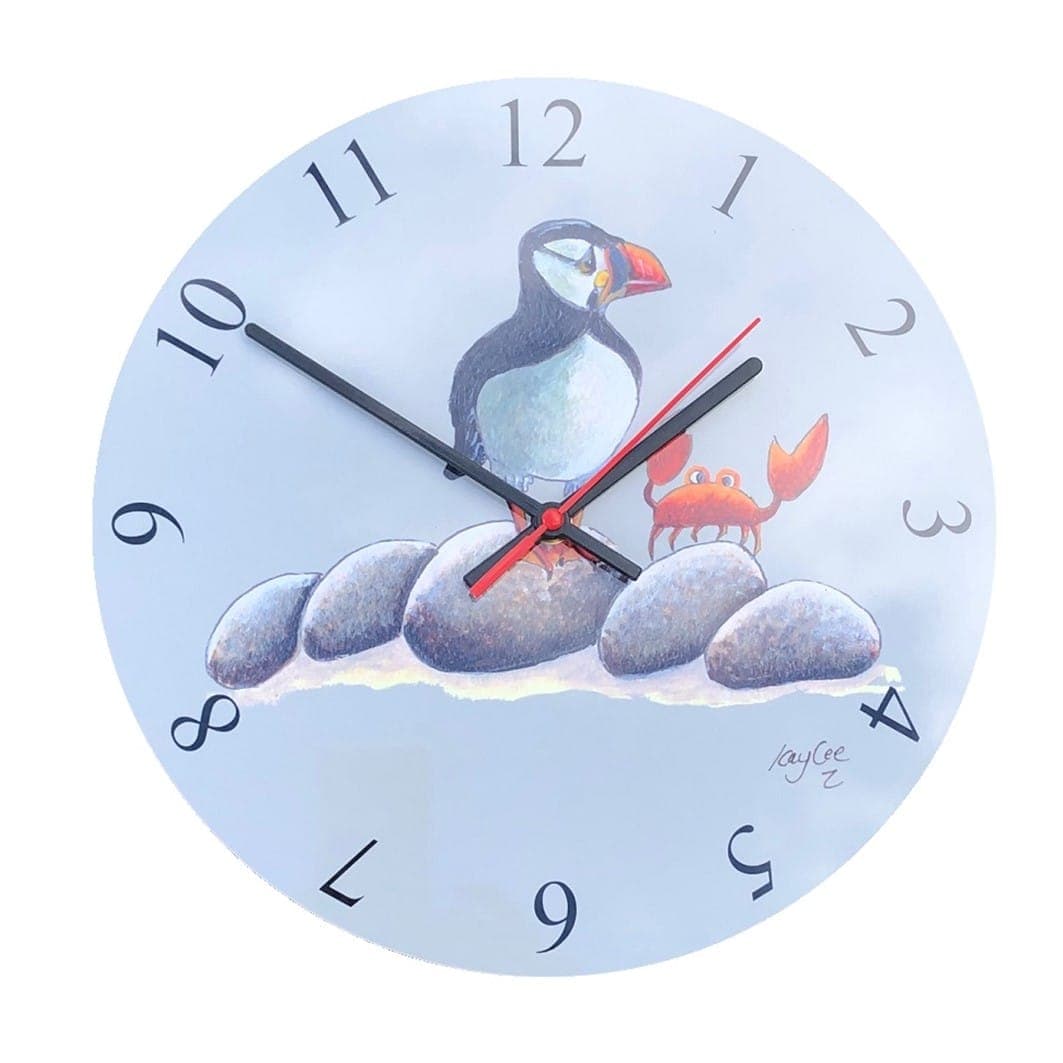 Large Puffin & Crab Clock product image 1