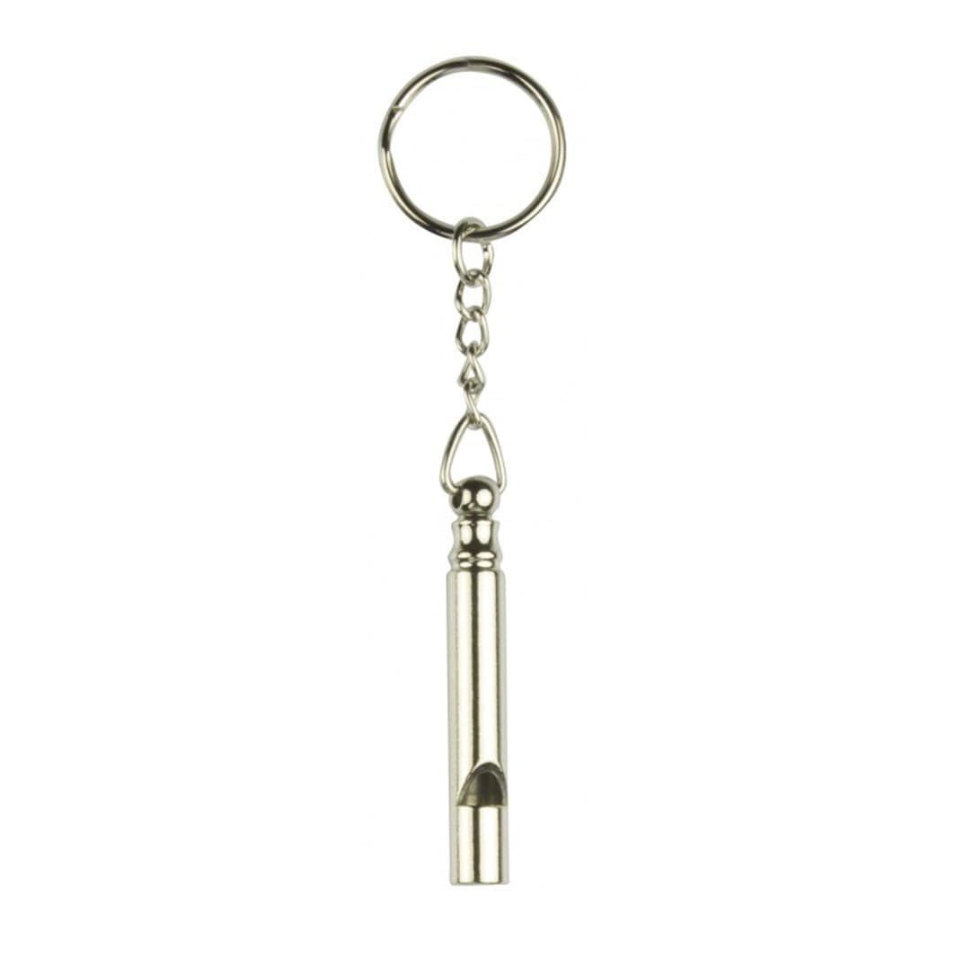 Chrome Safety Whistle Keyring