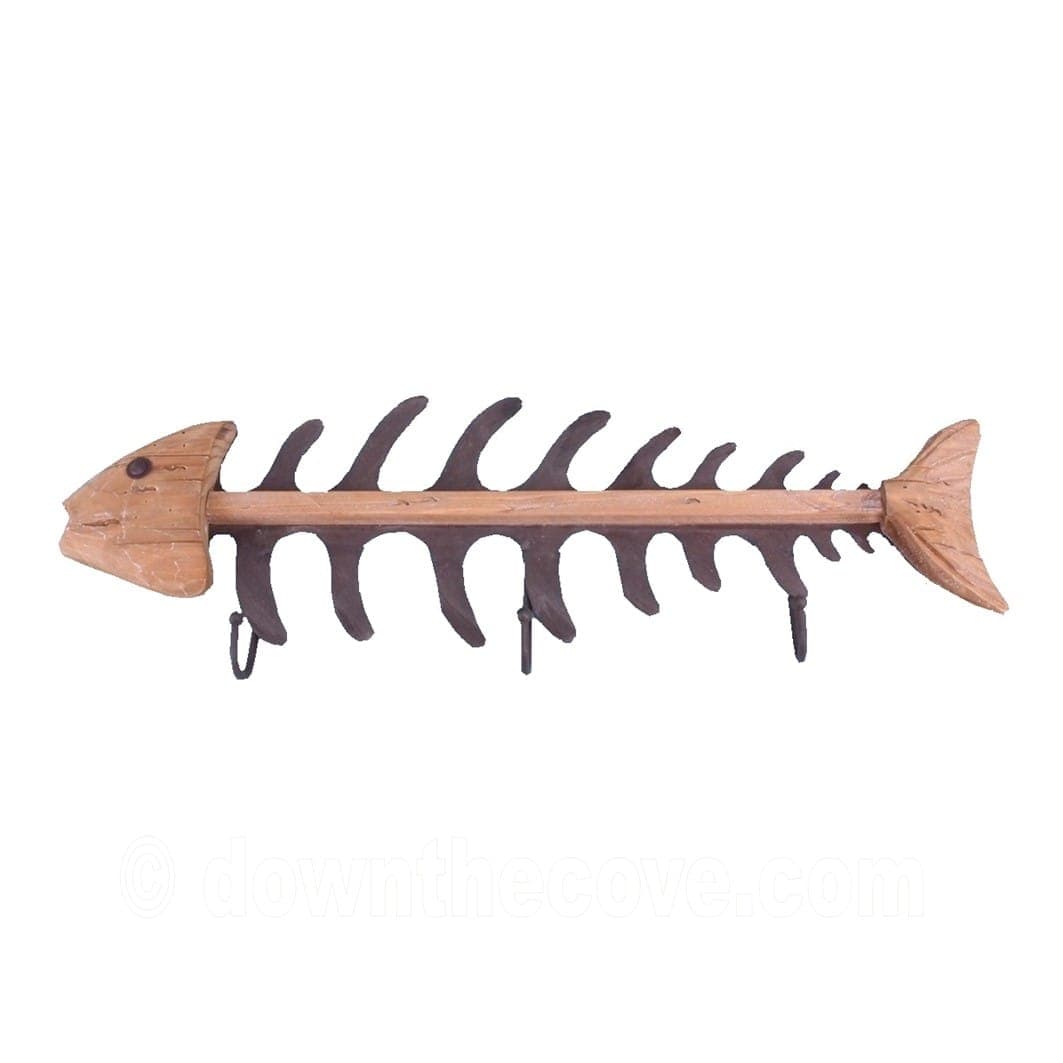 Two Tone Wooden Fish Bone Coat Hook