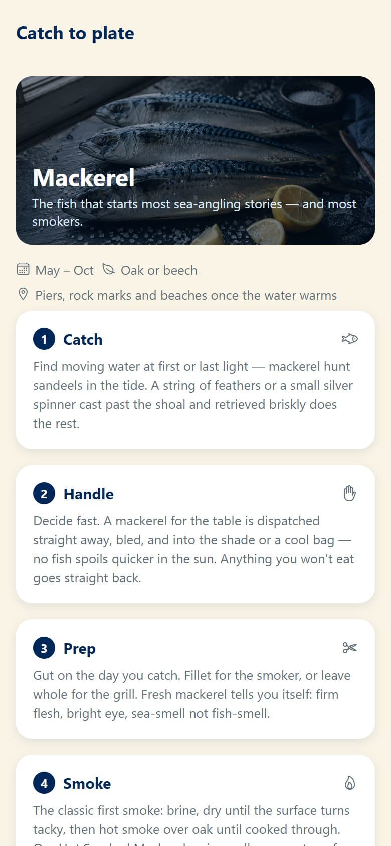 A catch-to-plate species guide for mackerel